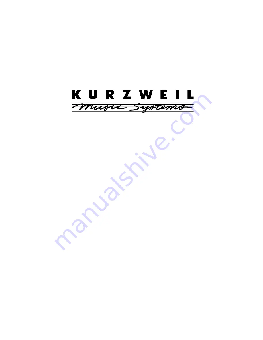 Kurzweil MICROPIANO - Manual Download Page 1