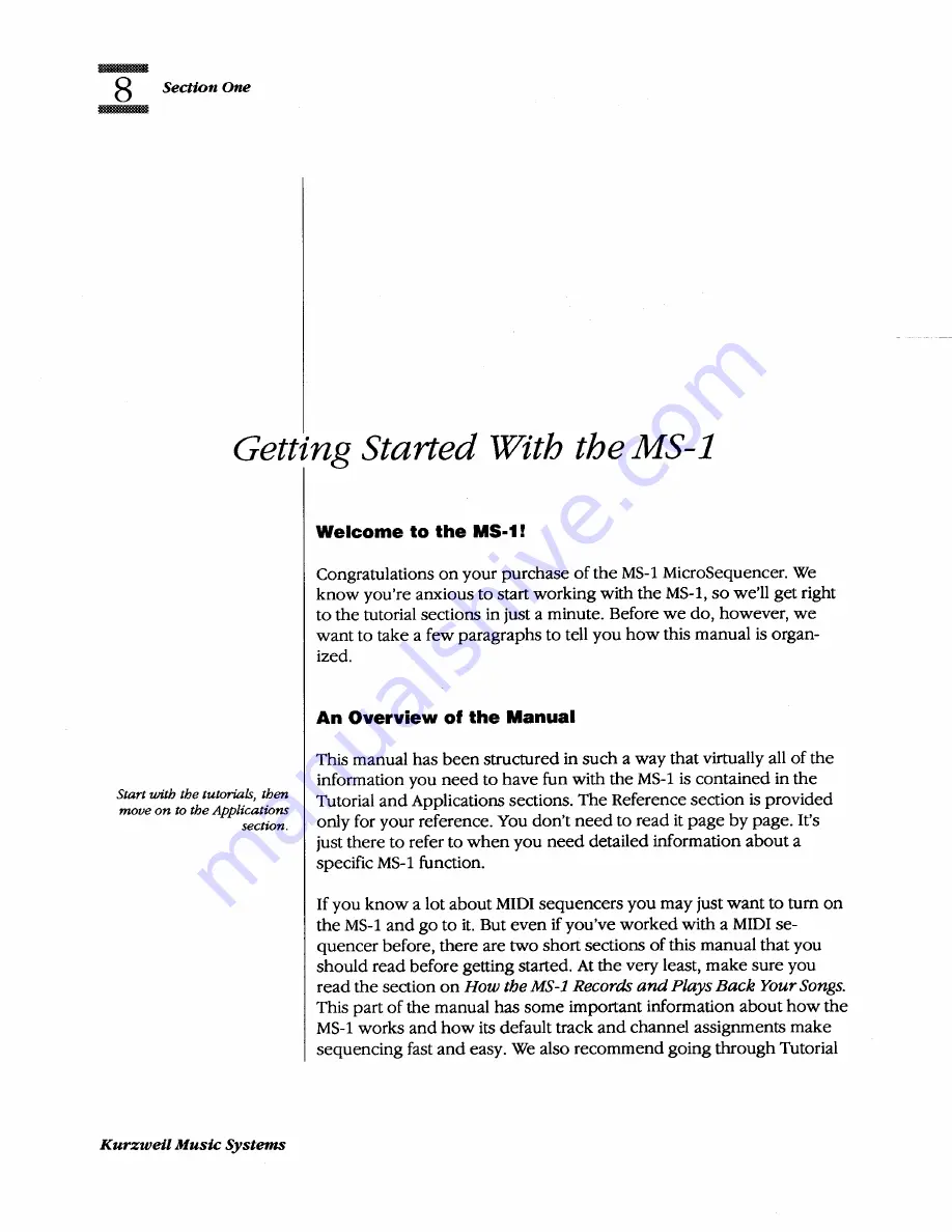 Kurzweil MS-1 MICRO SEQUENCER - MUSICIAN S GUIDE Manual Download Page 6