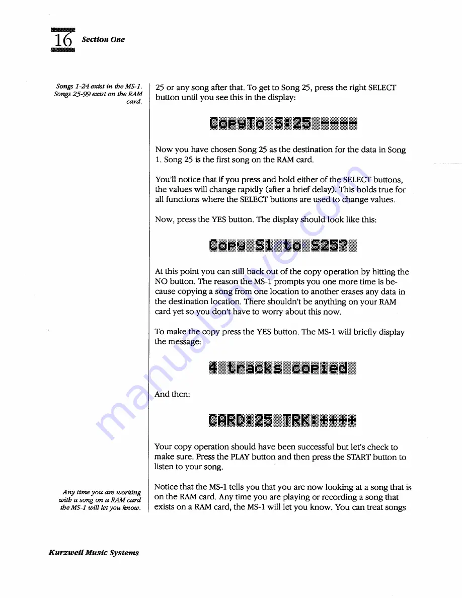 Kurzweil MS-1 MICRO SEQUENCER - MUSICIAN S GUIDE Manual Download Page 14