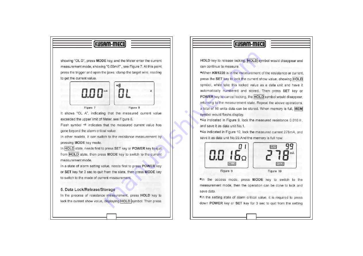 Kusam-meco KM 1120 Operation Manual Download Page 13