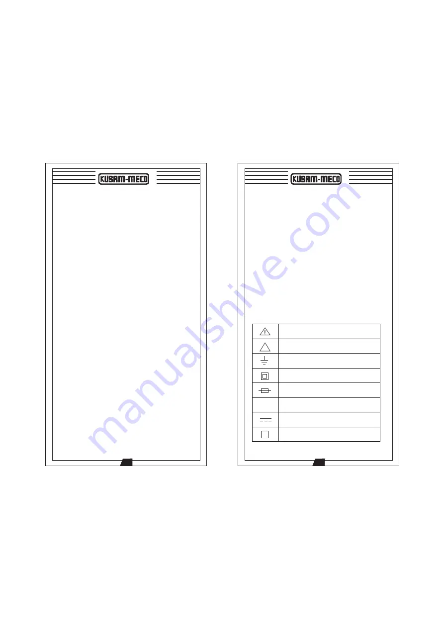 Kusam-meco KM 181 Operation Manual Download Page 4