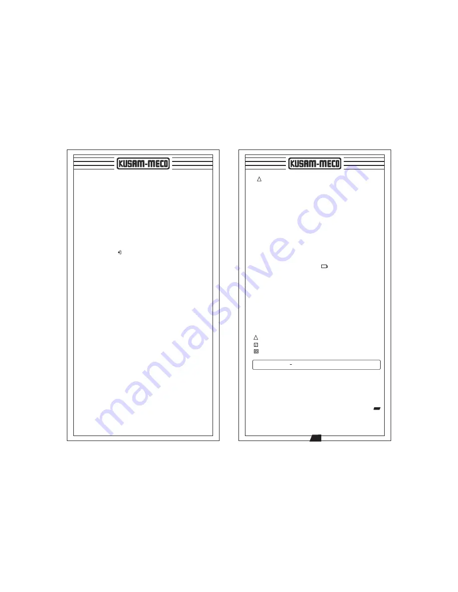 Kusam-meco KM-2006 Operation Manual Download Page 4