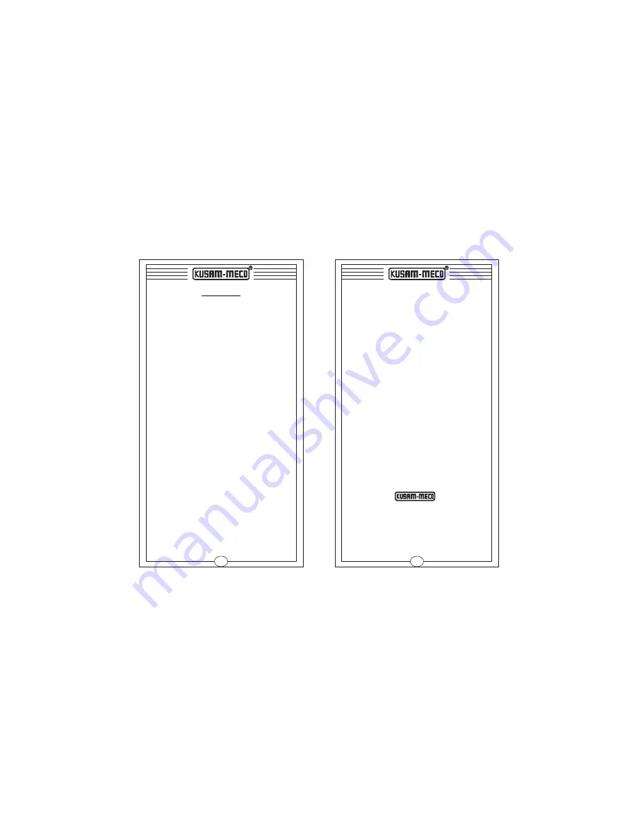 Kusam-meco KM 2009 Operation Manual Download Page 10