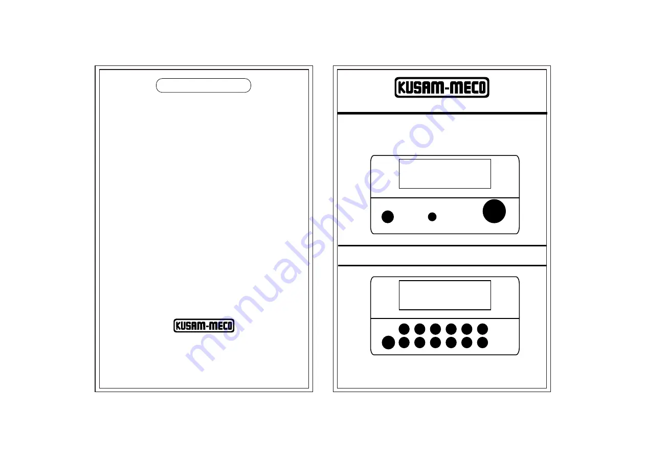 Kusam-meco KM 2820EL Instruction Manual Download Page 1