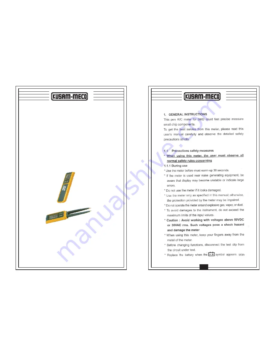 Kusam-meco KM 503 Скачать руководство пользователя страница 2