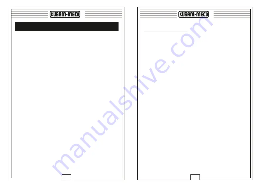 Kusam-meco KM 5040-T Operation Manual Download Page 2