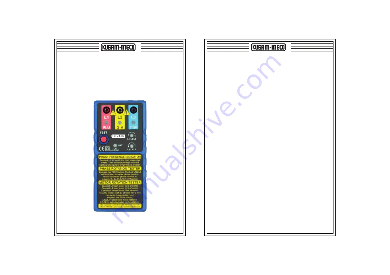 Kusam-meco KM 888PMR Operation Manual Download Page 2