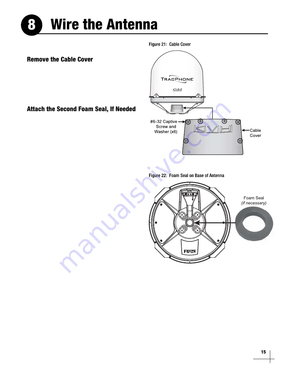 KVH Industries TracPhone V11 hts Installation Manual Download Page 18