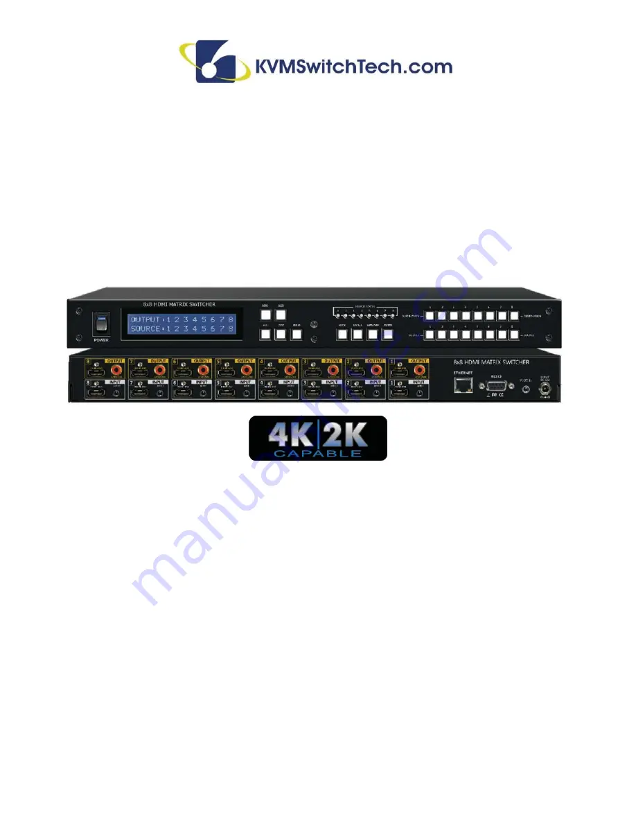 KVMSwitchTech KVM-HD88K Instruction Manual Download Page 1