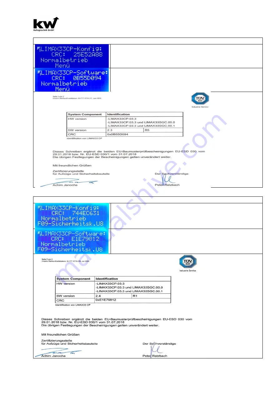 KW DAVID 613 Operating Manual Download Page 222