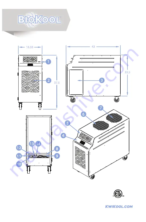 KwiKool BioKool KBIO1411 Скачать руководство пользователя страница 9