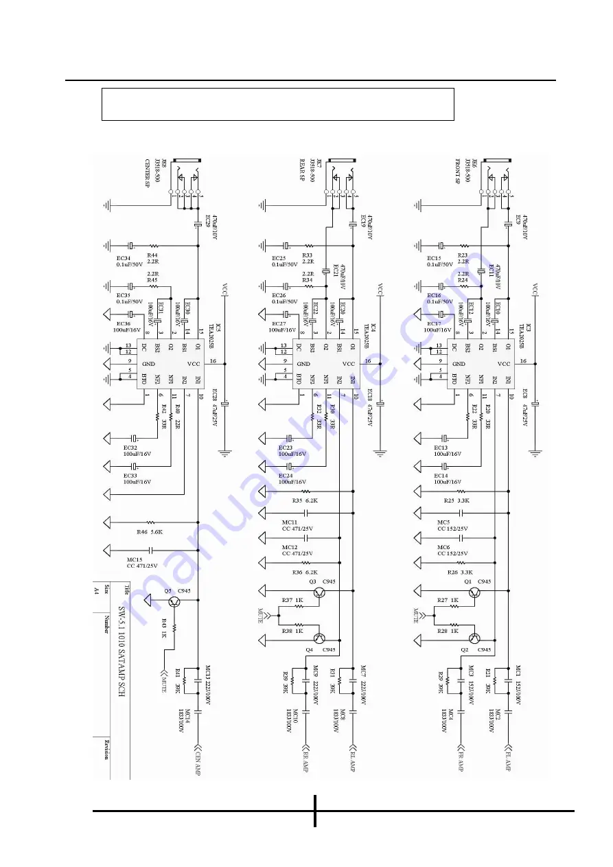 KYE Systems Corp. Genius SW-5.1 1010 Service Manual Download Page 25