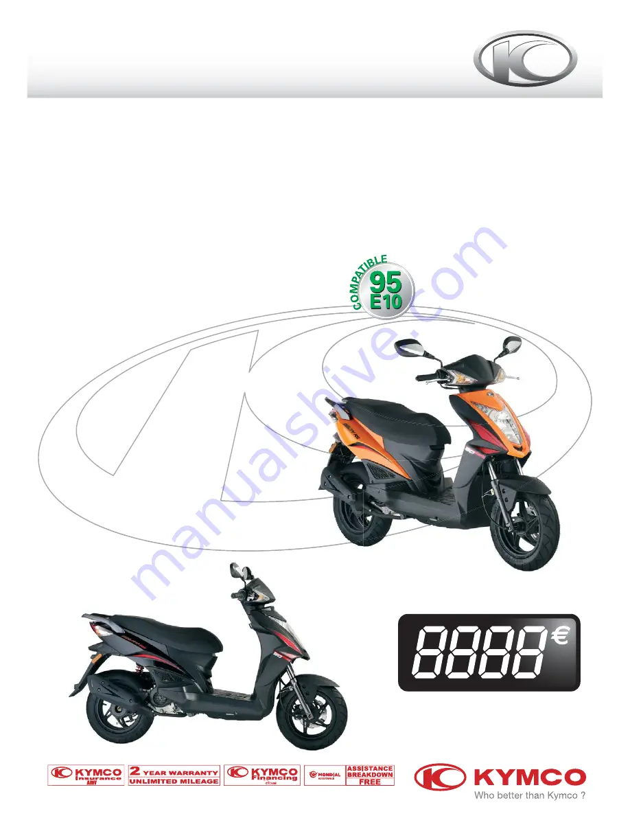 KYMCO 50 AGILITY RS 4T Скачать руководство пользователя страница 1