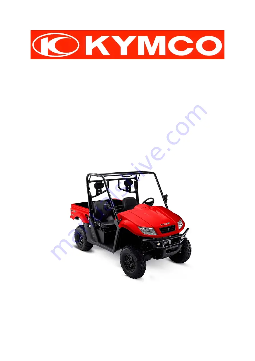 KYMCO Kymco UXV 500i Service Manual Download Page 1