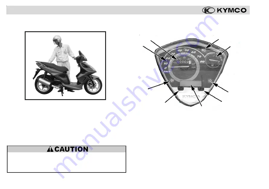 KYMCO Super 8 150 Owner'S Manual Download Page 14