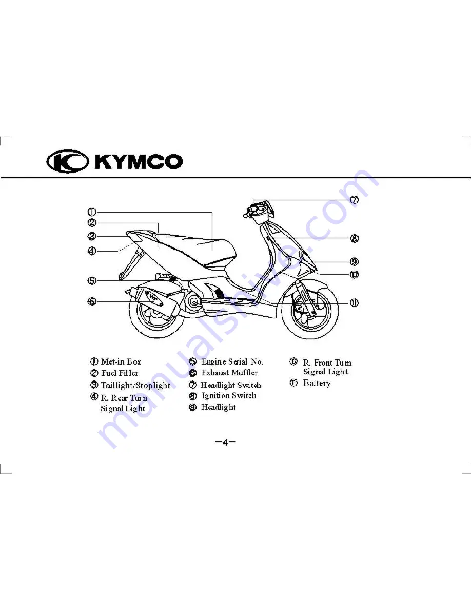 KYMCO Super 9 Скачать руководство пользователя страница 8