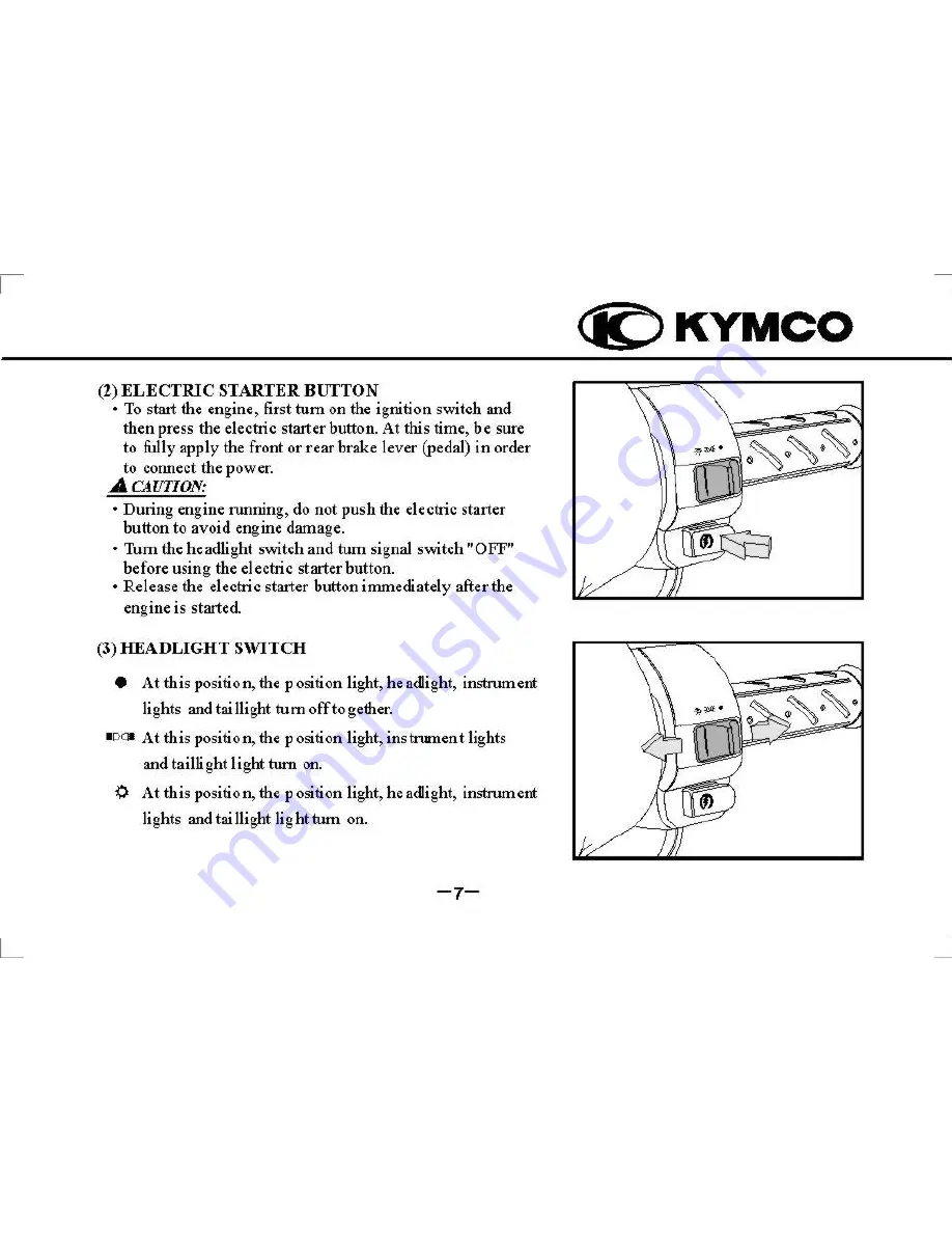 KYMCO Super 9 Скачать руководство пользователя страница 11