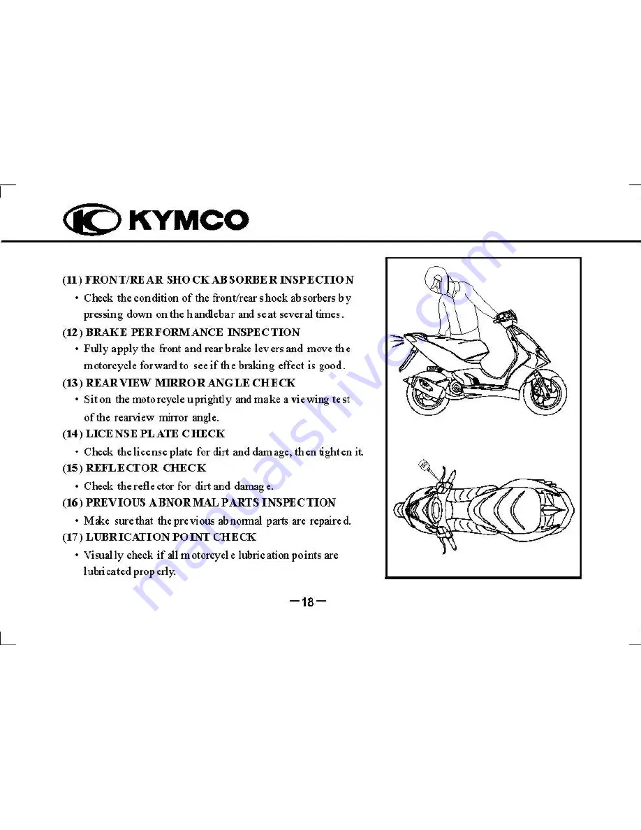 KYMCO Super 9 Скачать руководство пользователя страница 22