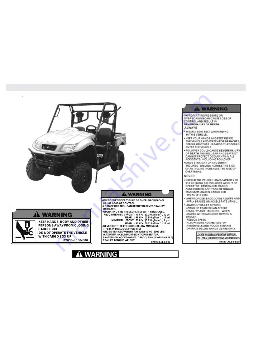 KYMCO UXV500iG Owner'S Manual Download Page 14