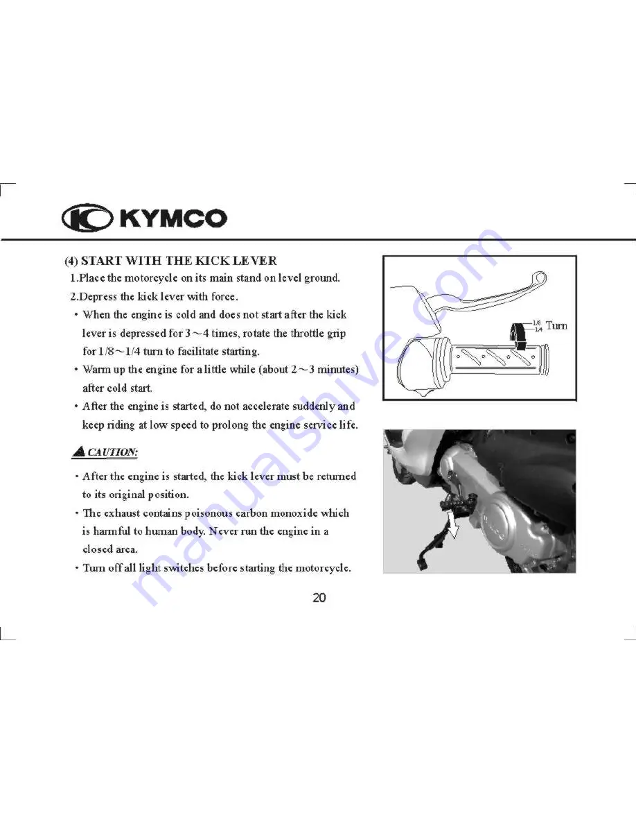 KYMCO YUP 50 Driver Manual Download Page 26