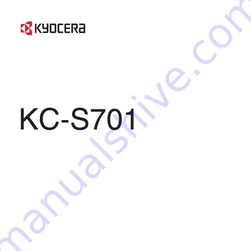 Kyocera KC-S701 Скачать руководство пользователя страница 1