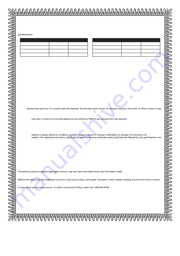 Kyocera Senco TN11G1 Operating Instructions Manual Download Page 12