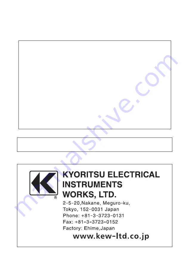 Kyoritsu Electrical Instruments Works, Ltd. KEW 6010B Instruction Manual Download Page 36