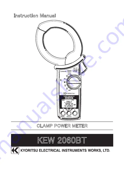 KYORITSU KEW 2060BT Instruction Manual Download Page 1