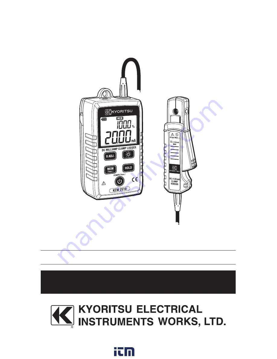 KYORITSU KEW 2510 Instruction Manual Download Page 1