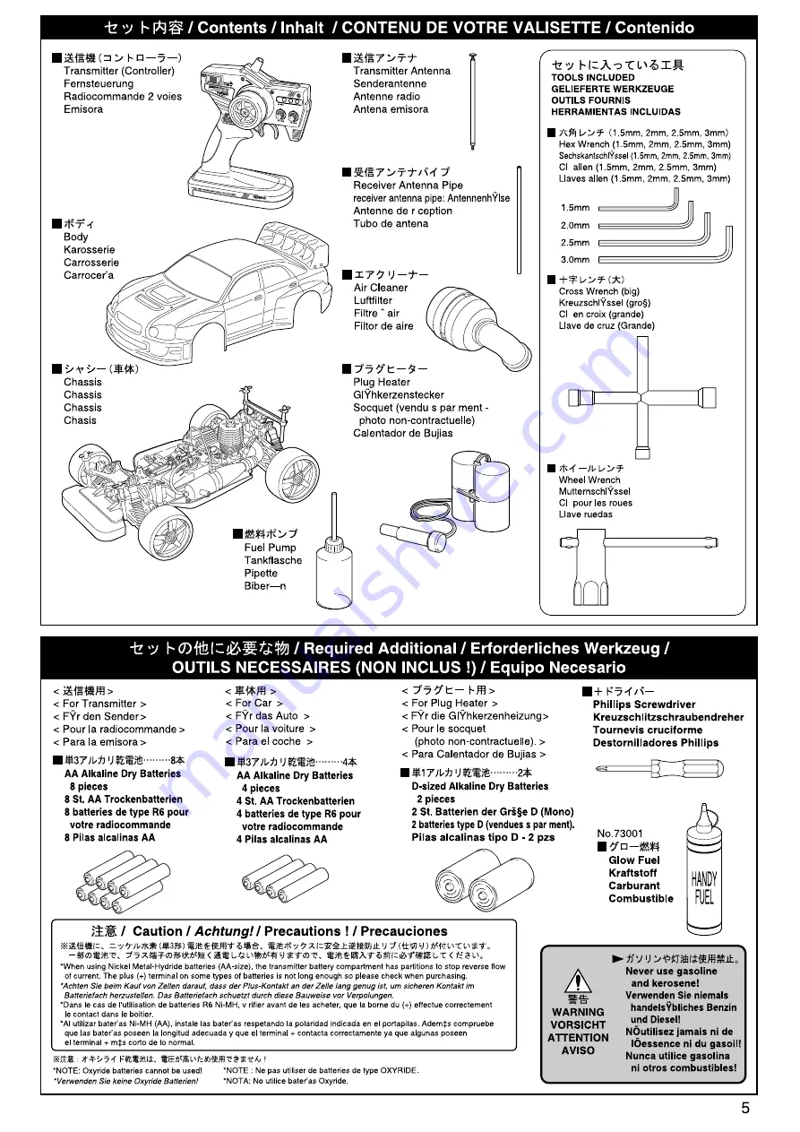 Kyosho Inferno GT ReadySet Instruction Manual Download Page 5