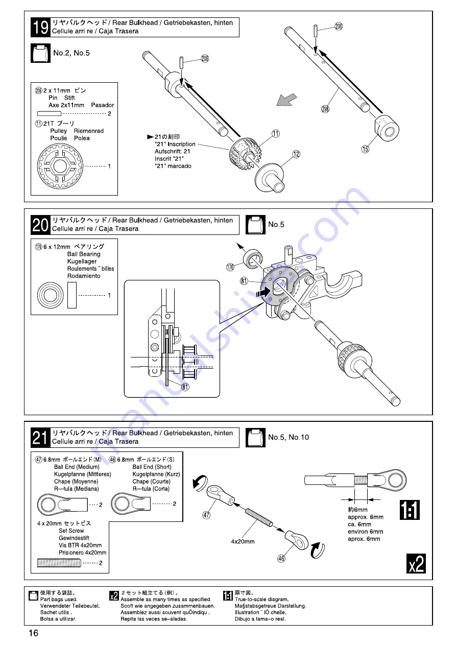 Kyosho Motul Pitwork GT-R Instruction Manual Download Page 16