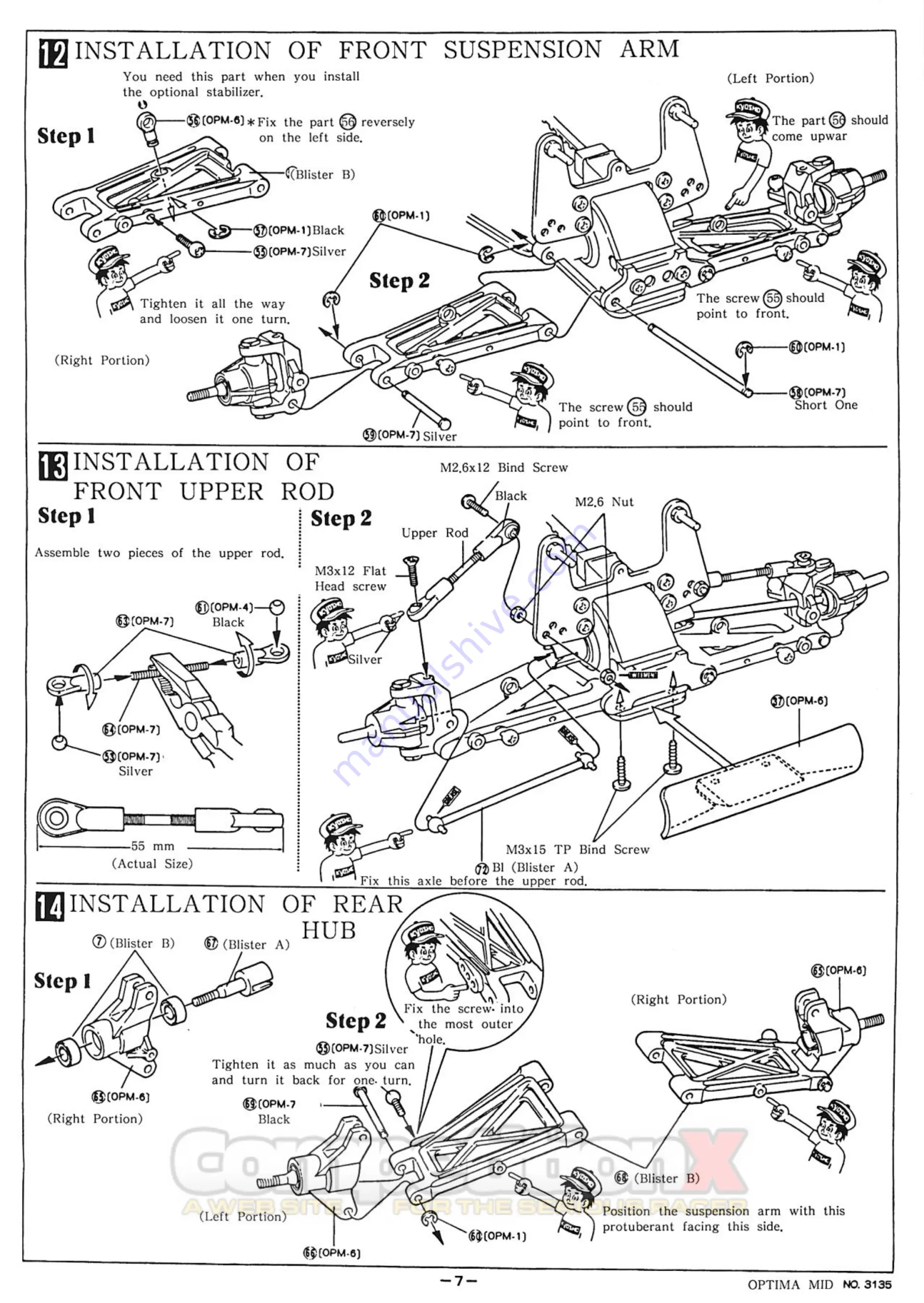 Kyosho Optima Mid 3135 Manual Download Page 7