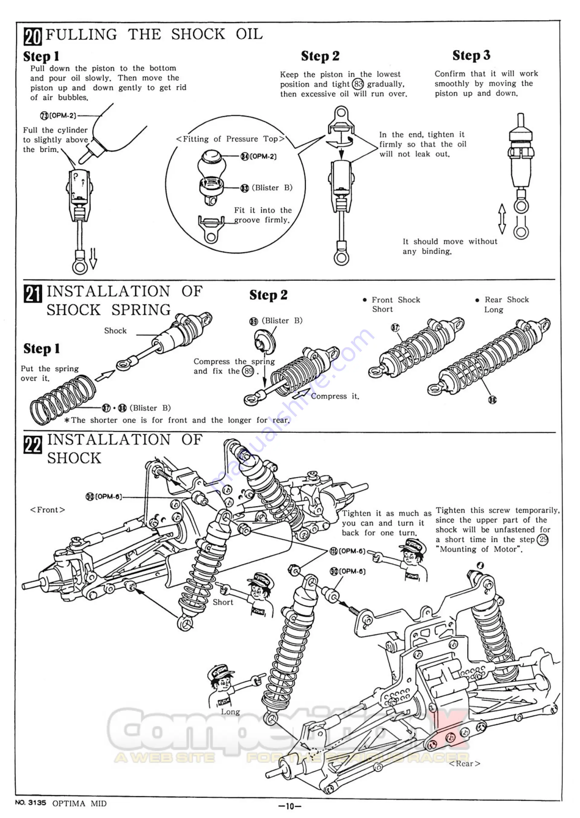 Kyosho Optima Mid 3135 Manual Download Page 10