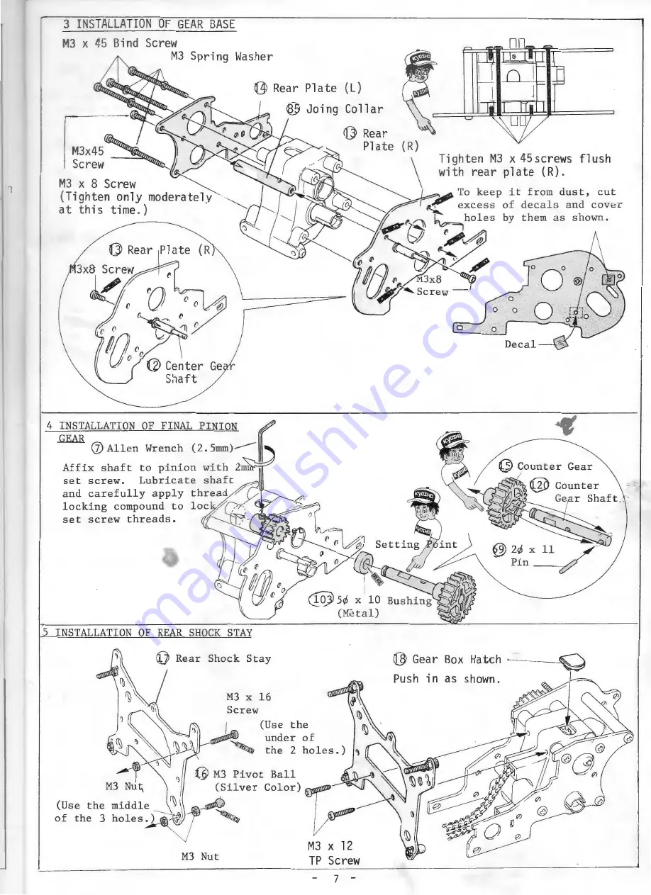 Kyosho Optima Pro 4WD Manual Download Page 7