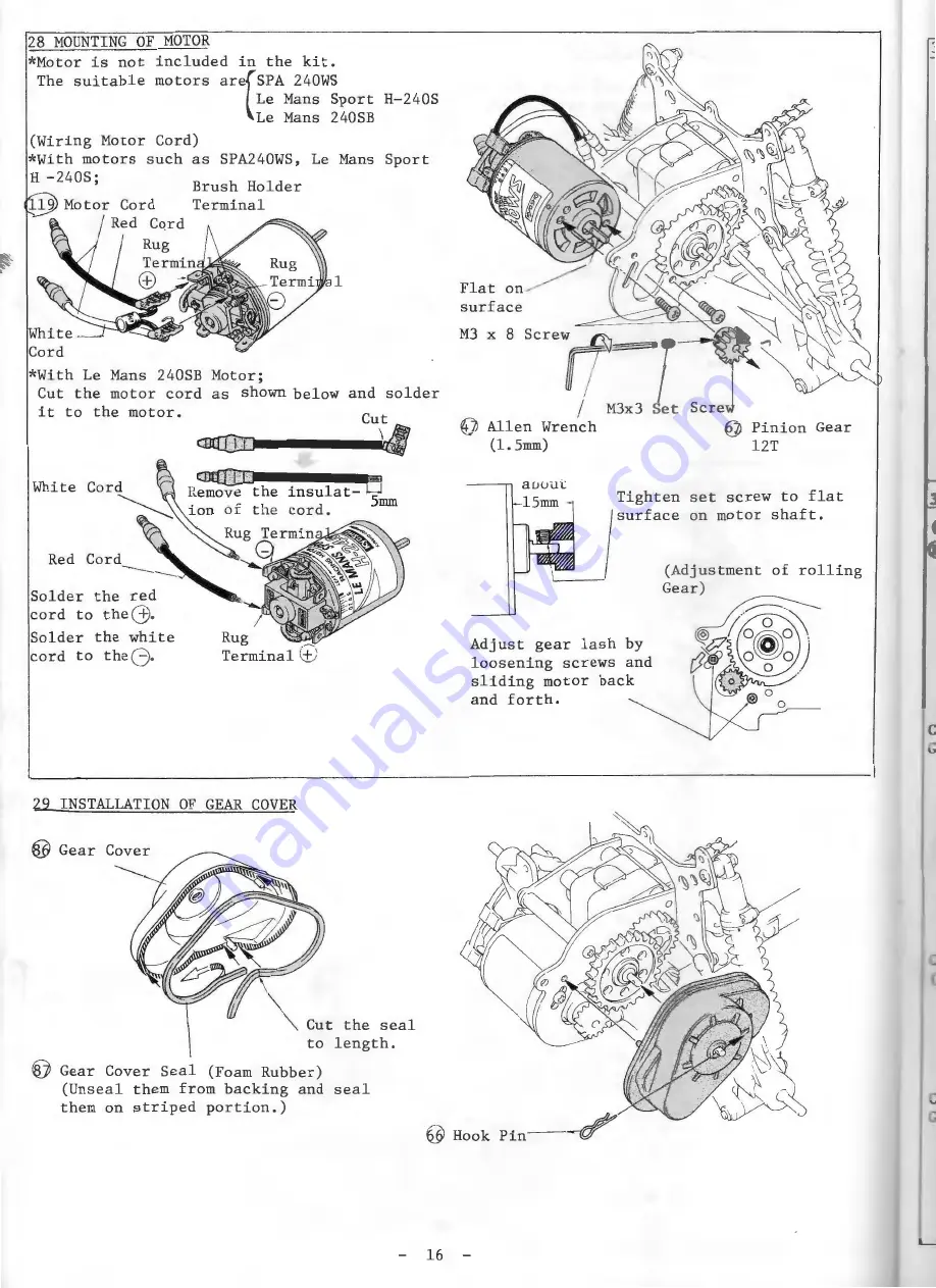 Kyosho Optima Pro 4WD Manual Download Page 16