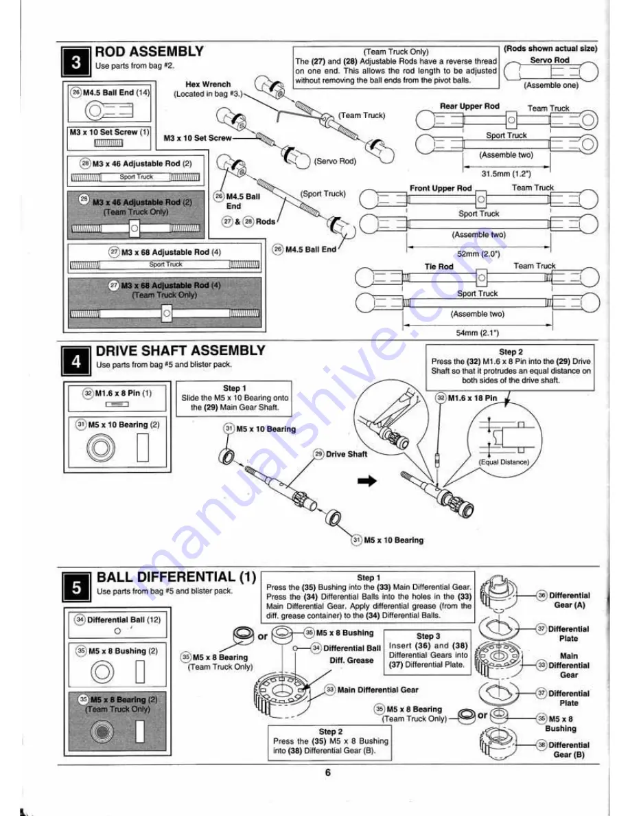 Kyosho outlaw rampage pro Assembly And Operation Manual Download Page 6