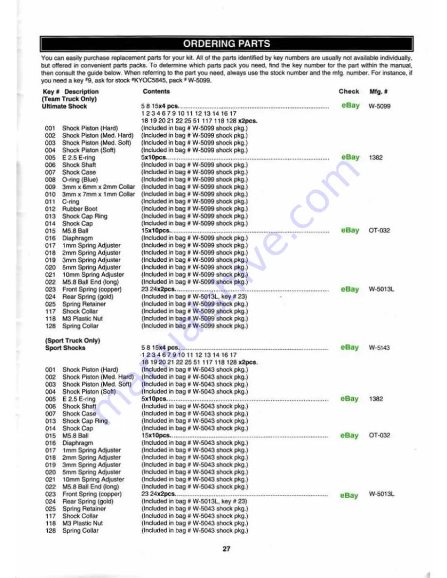 Kyosho outlaw rampage pro Assembly And Operation Manual Download Page 27