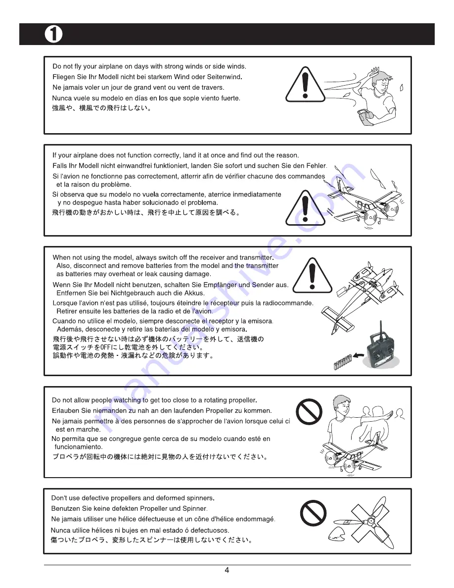 Kyosho PIPER PA34 VE29 TWIN Instruction Manual Download Page 4