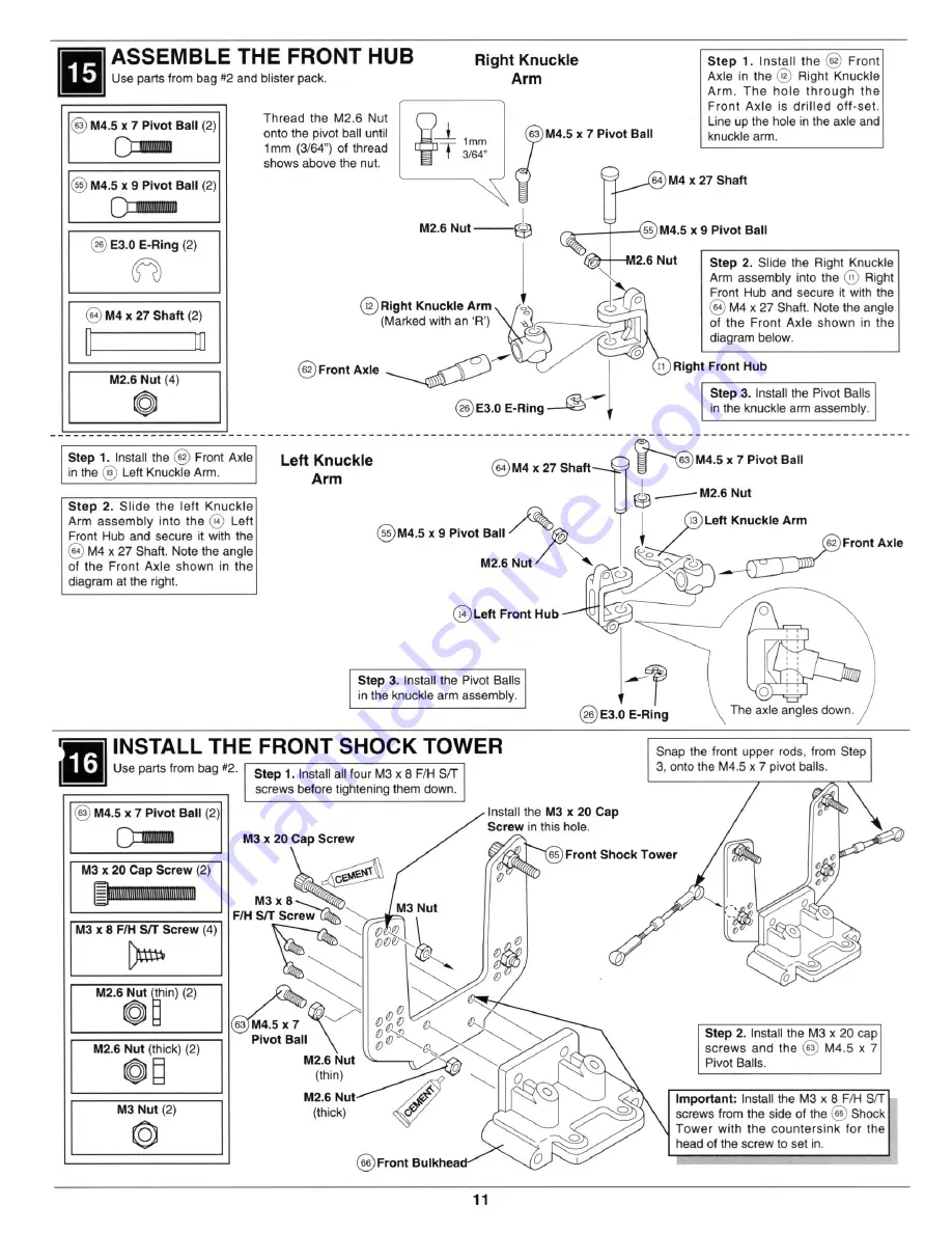 Kyosho Pro-X 30331 Team Assembly And Operation Manual Download Page 12