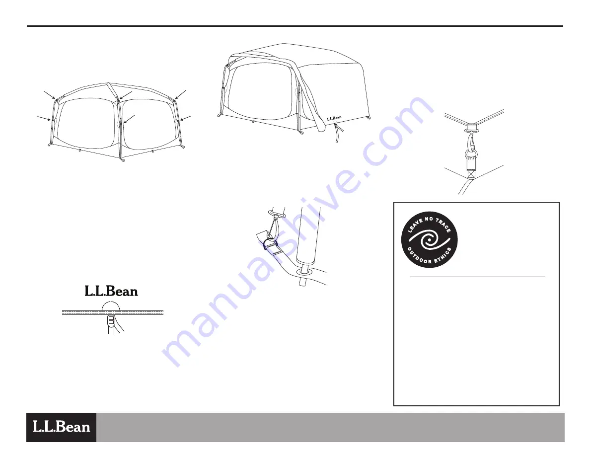 L.L.Bean Woodlands Screen House Quick Start Manual Download Page 2