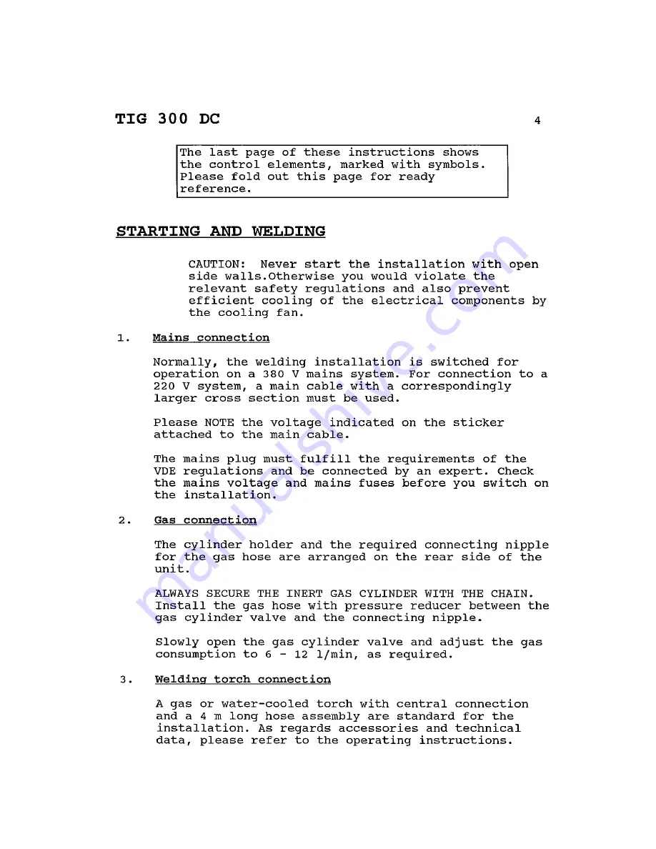 L-TEC TIG 300 DC Operating Instructions Manual Download Page 5