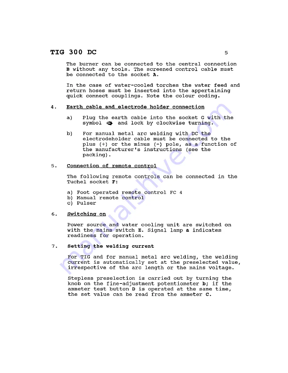 L-TEC TIG 300 DC Operating Instructions Manual Download Page 6