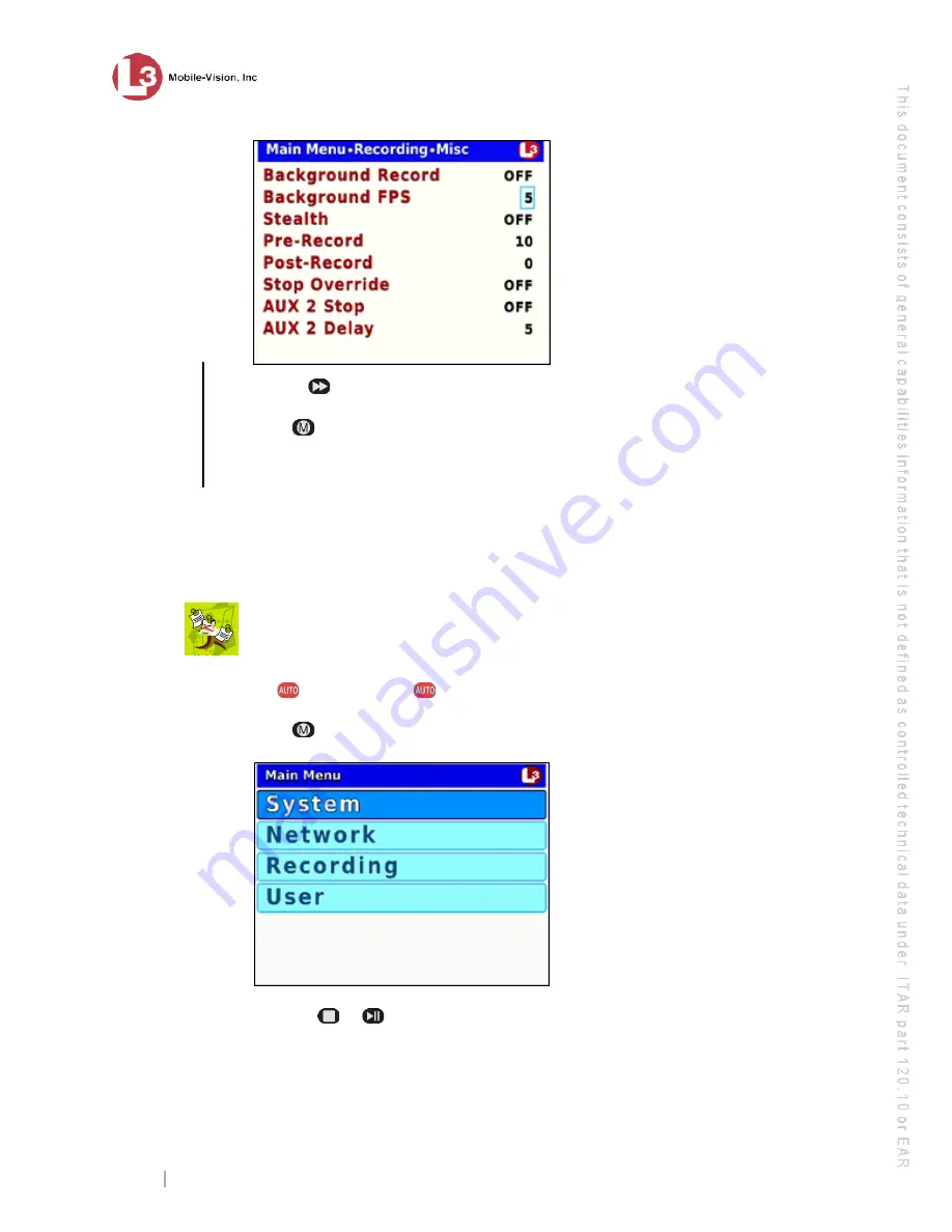 L3 Mobile-Vision Flashback3 User Manual Download Page 60