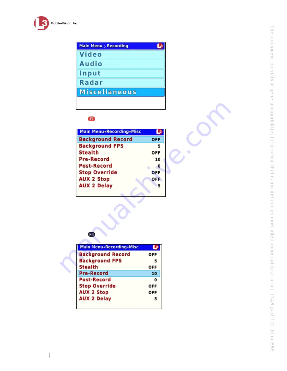 L3 Mobile-Vision Flashback3 User Manual Download Page 70