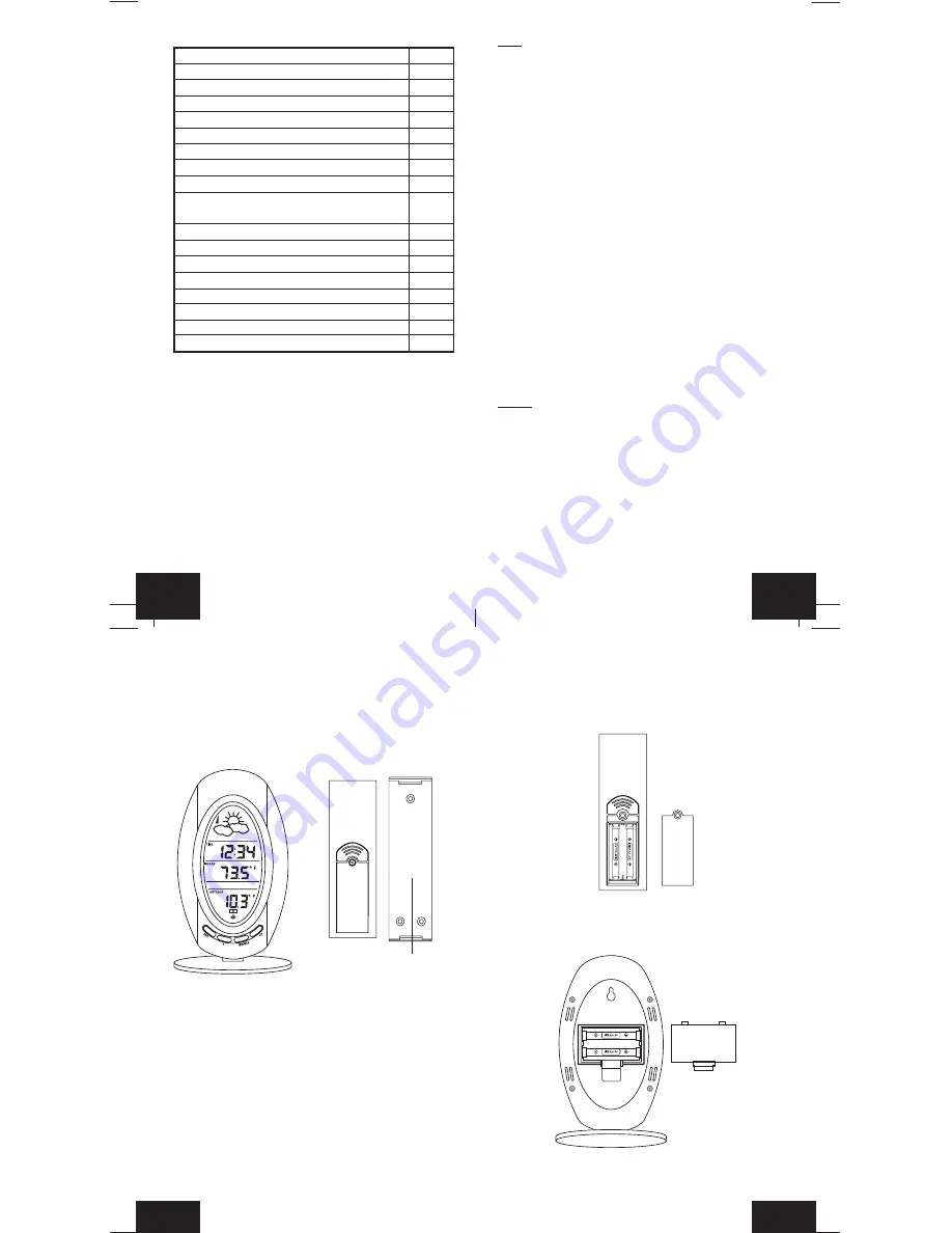 La Crosse Technology WS-9151U Instruction Manual Download Page 2