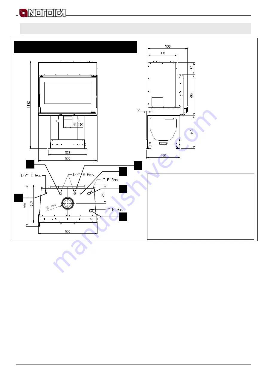 LA NORDICA Focolare 80 Idro Crystal DSA Instructions For Installation, Use And Maintenance Manual Download Page 66