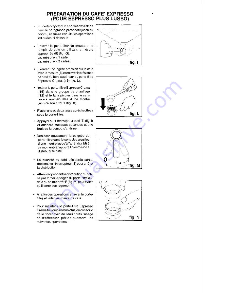 La Pavoni Espresso Plus Instruction Manual Download Page 38