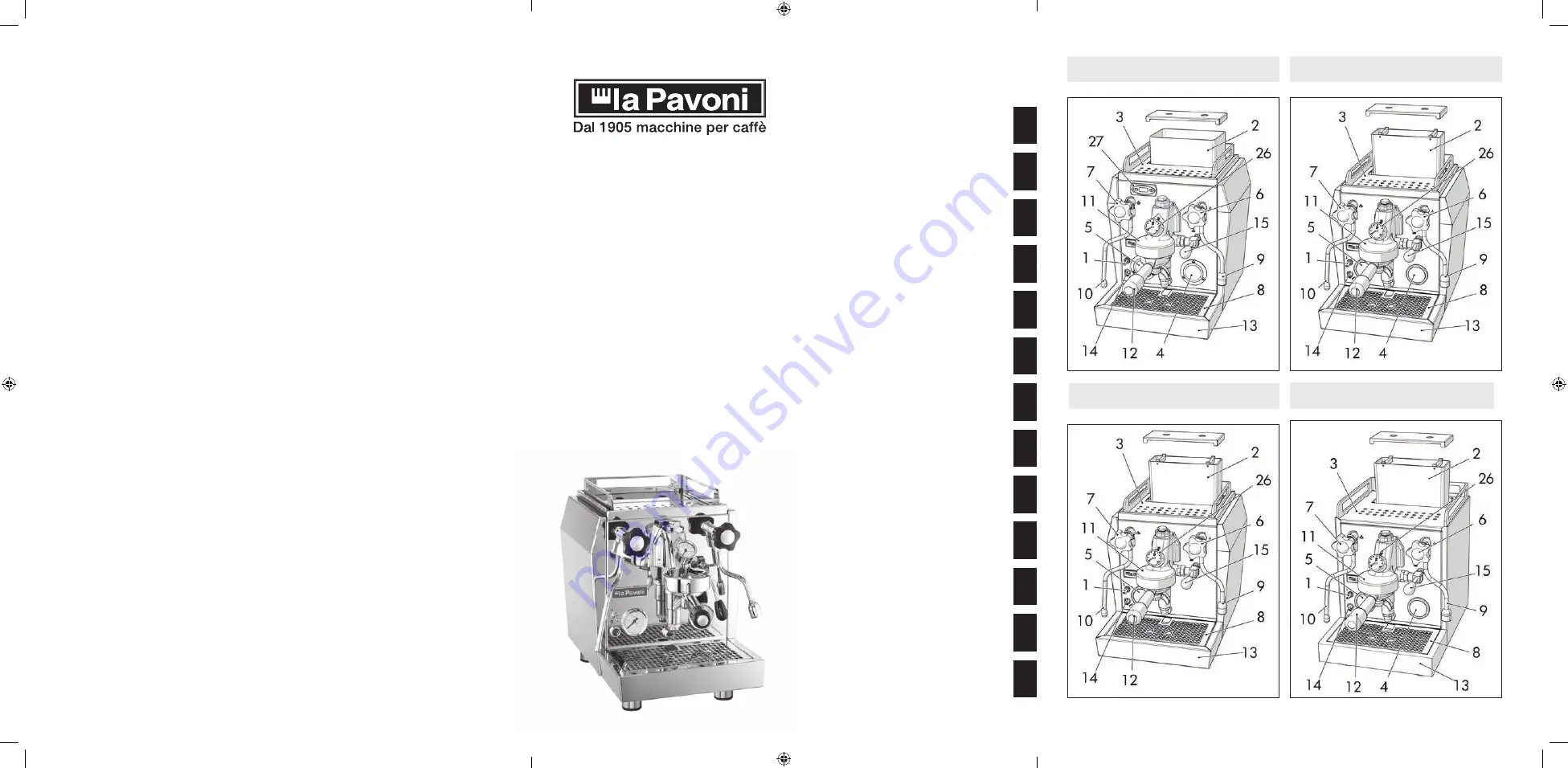 La Pavoni LPSGEG03 Instruction Manual Download Page 1