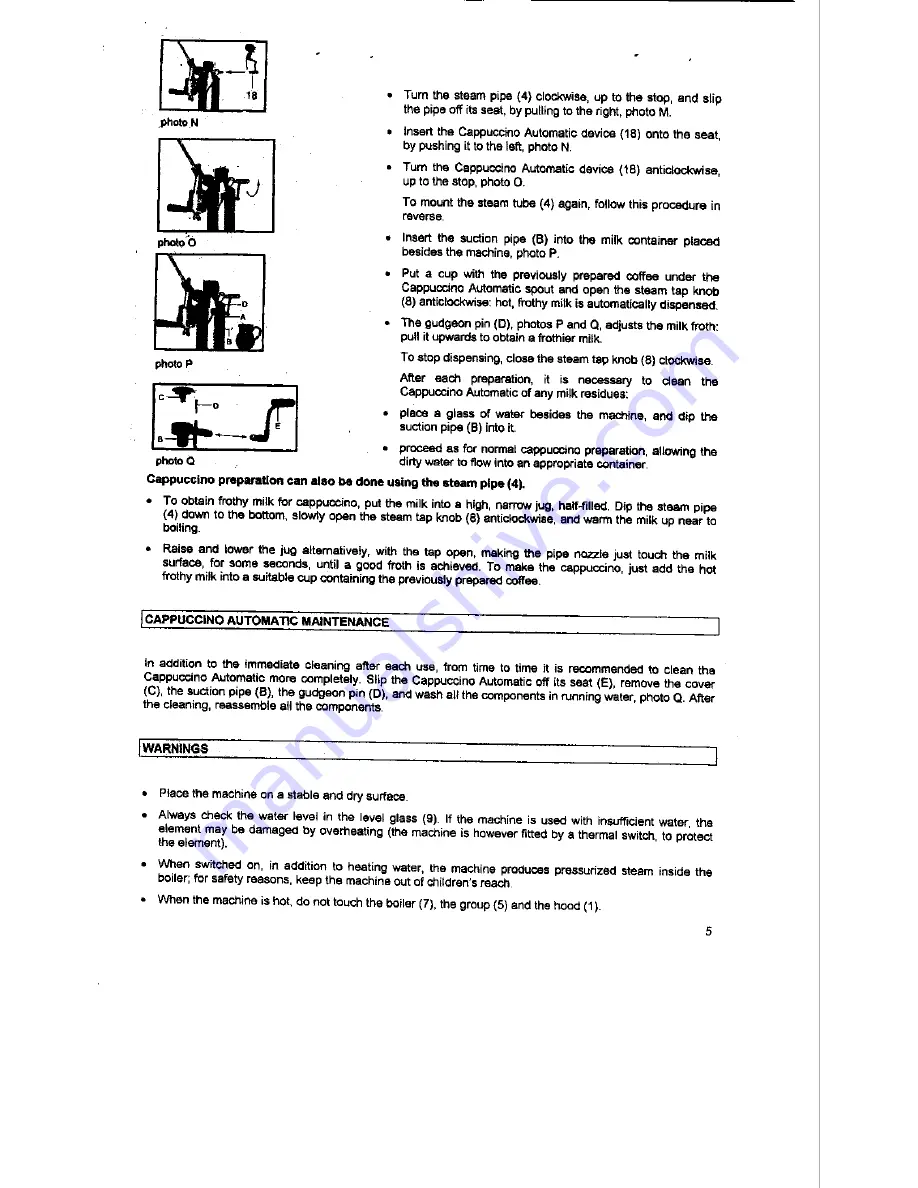 La Pavoni Romantica De luxe Instructions Manual Download Page 14