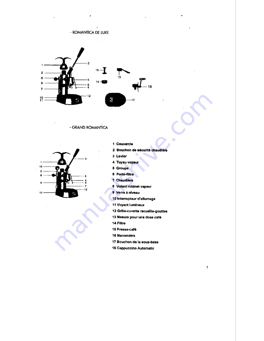 La Pavoni Romantica De luxe Instructions Manual Download Page 18